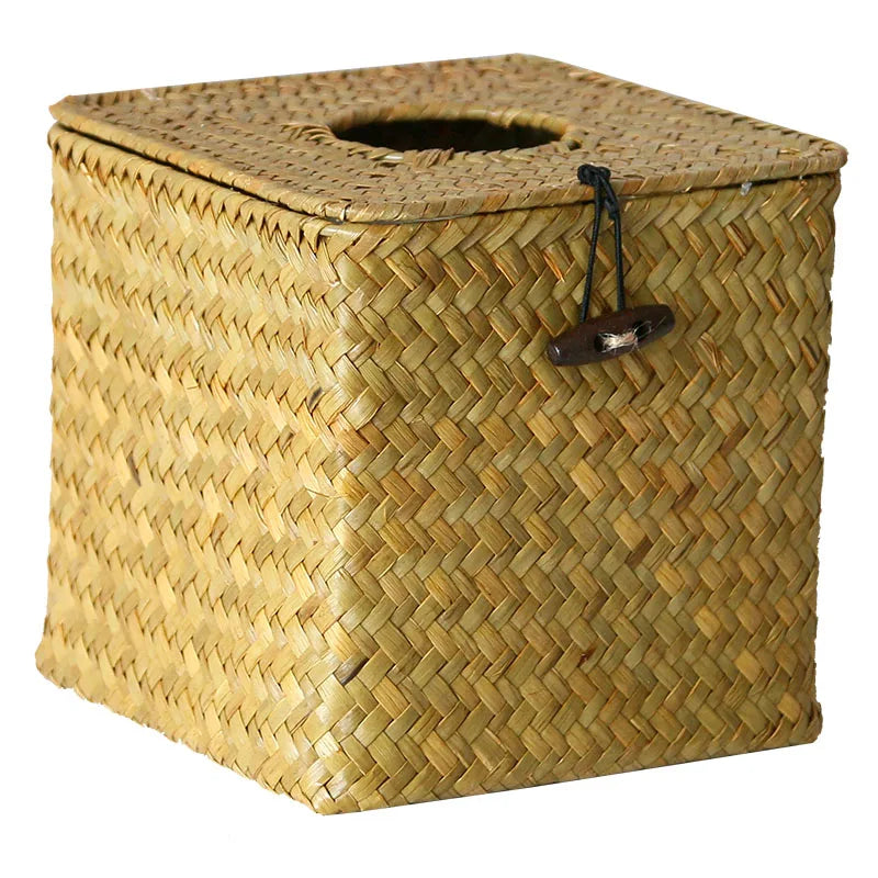 Stilvolle Taschentuchbox aus Rattan